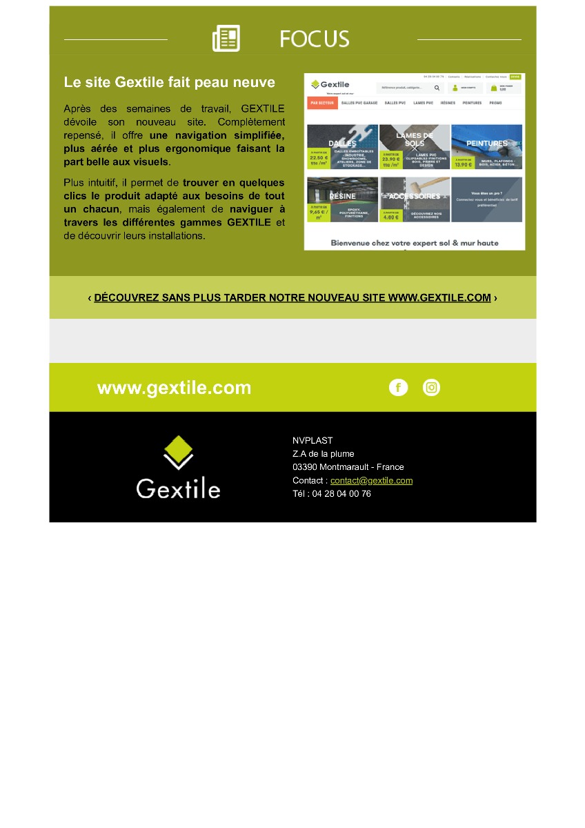 Newsletter Gextile